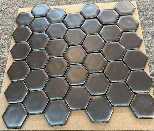 Charcoal 2” Hexagon
