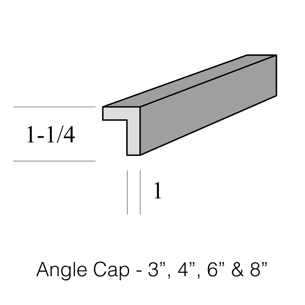 3 Inch Cap Tile Angle Cap – McIntyre Tile