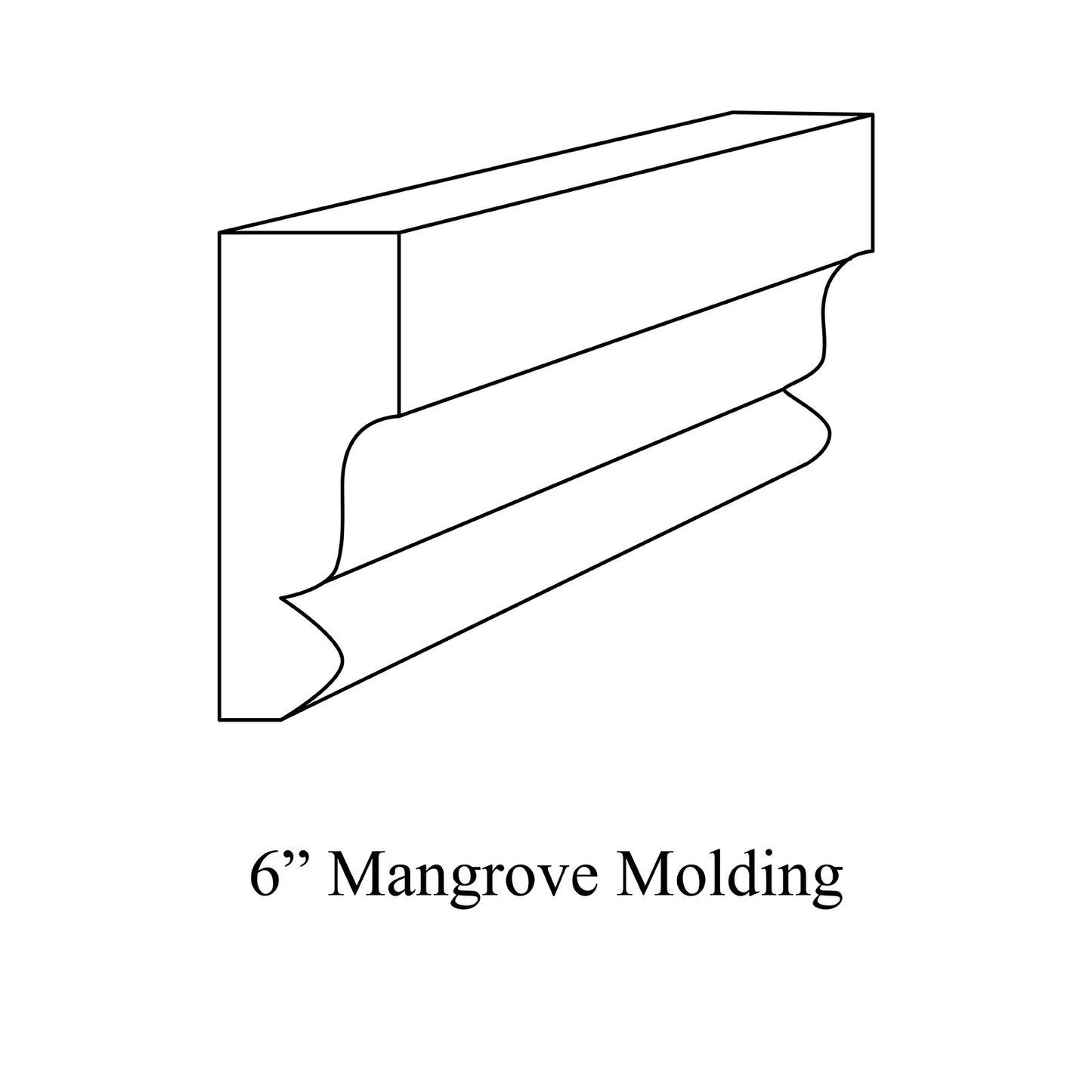 Mangrove Molding 6"