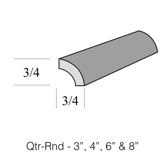 Qtr-Rnd 3/4" r